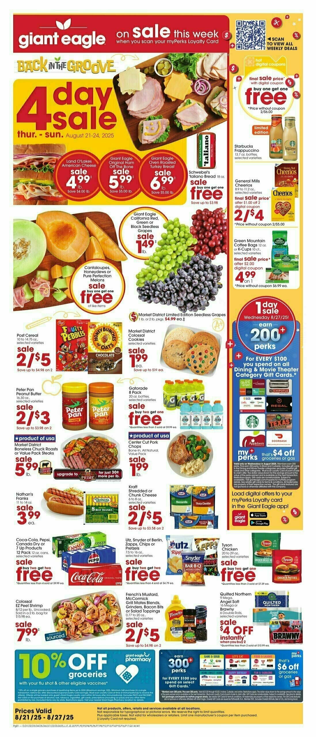 Giant Eagle Weekly Ad from August 21