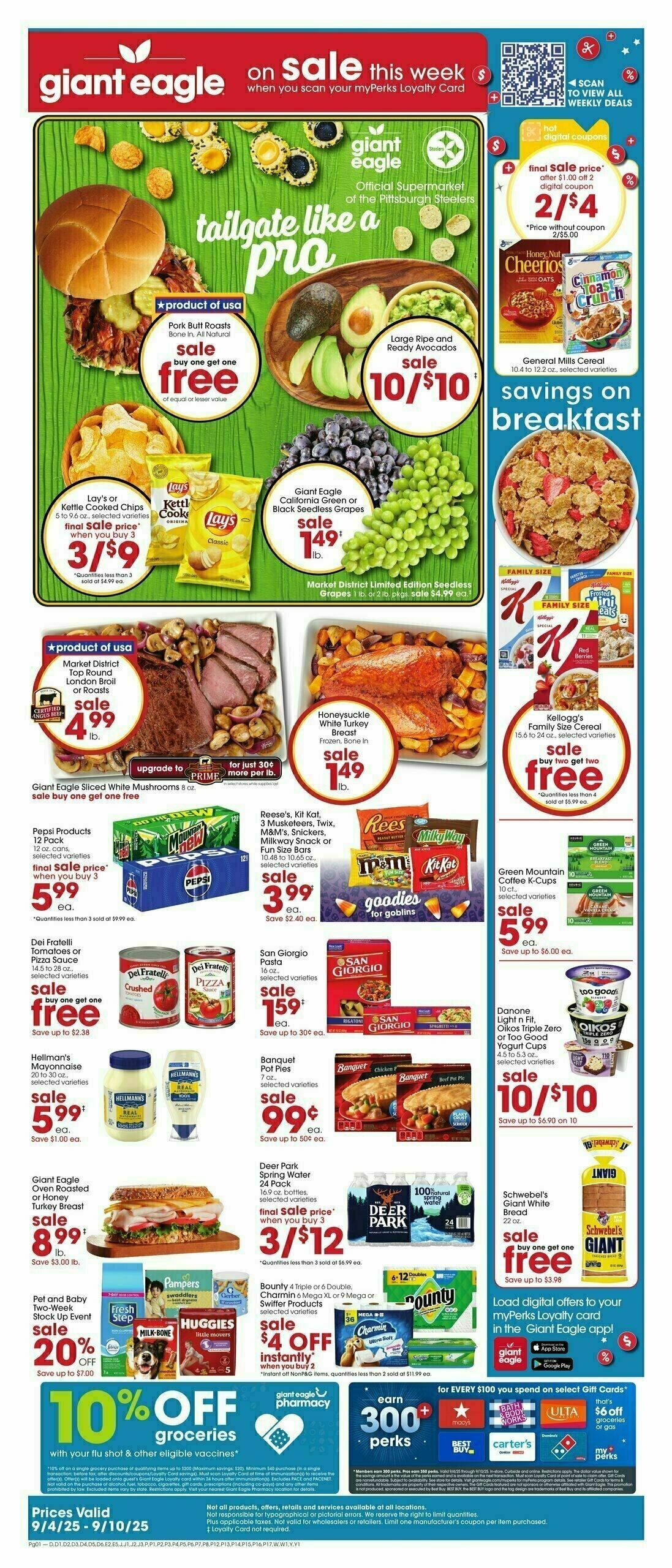 Giant Eagle Weekly Ad from September 4