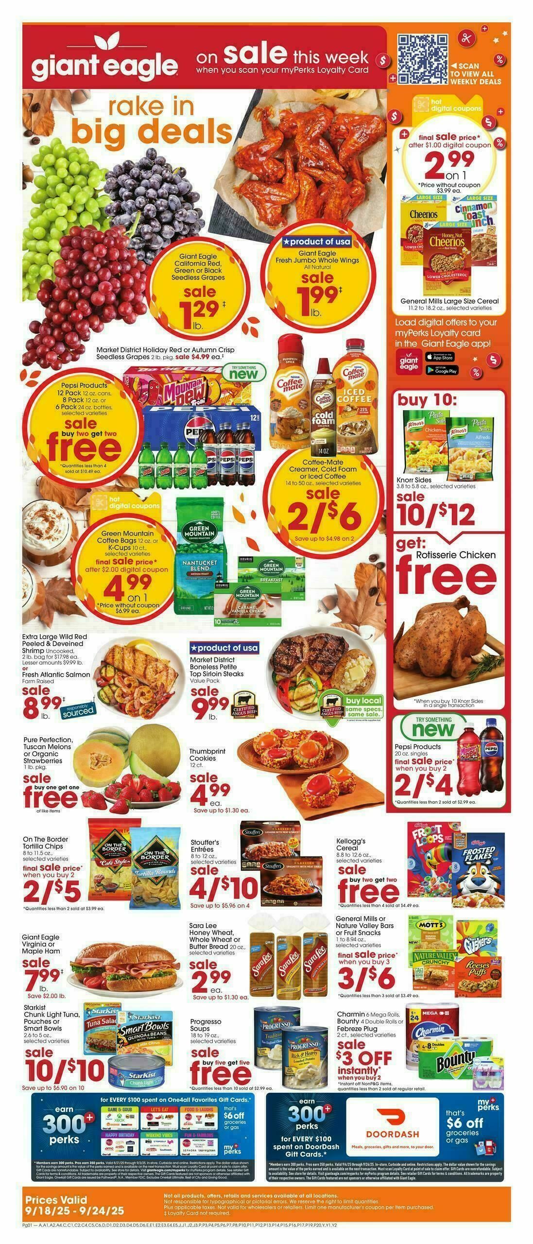 Giant Eagle Weekly Ad from September 18