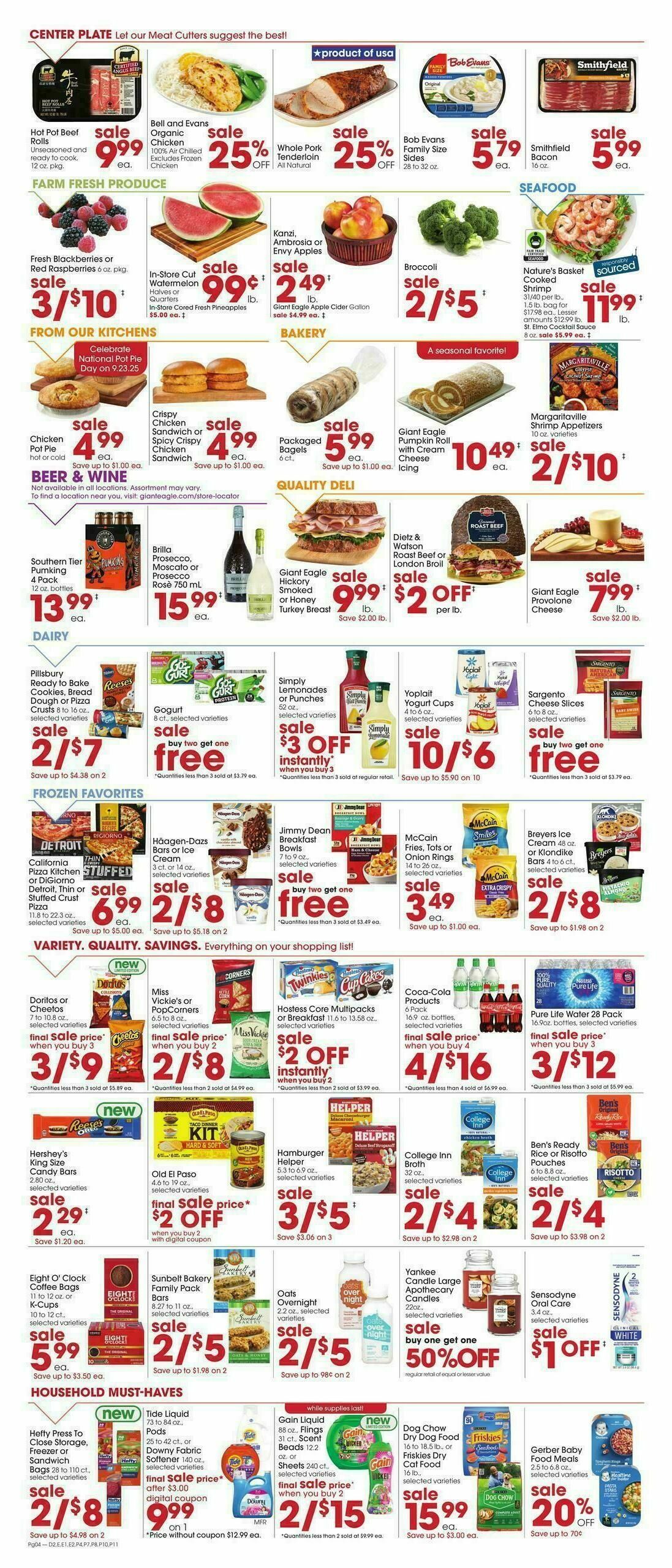 Giant Eagle Weekly Ad from September 18