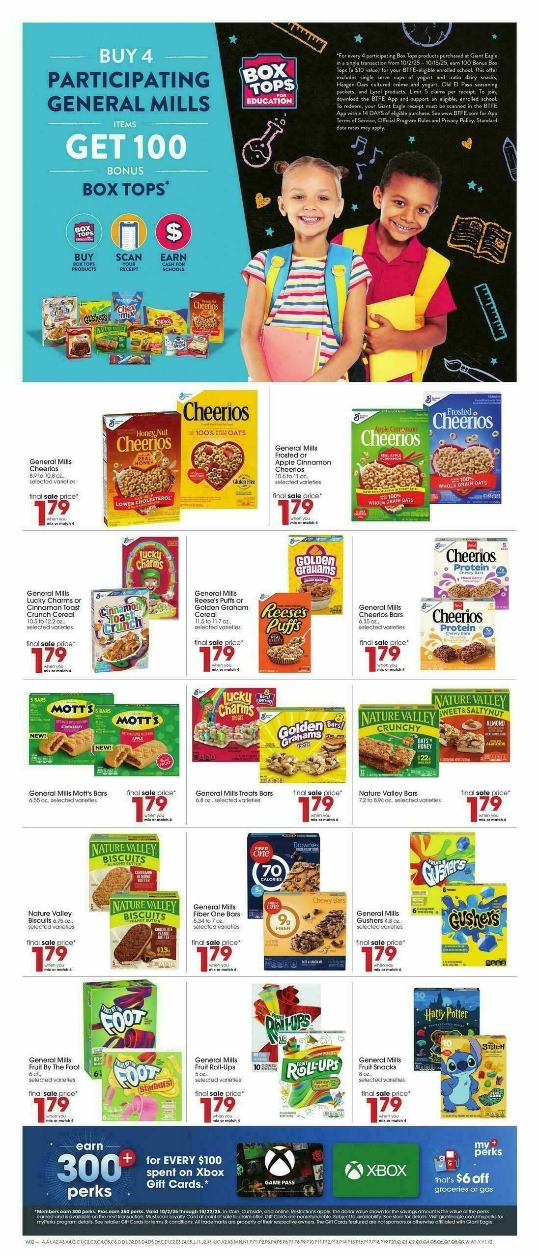 Giant Eagle Weekly Ad from October 2