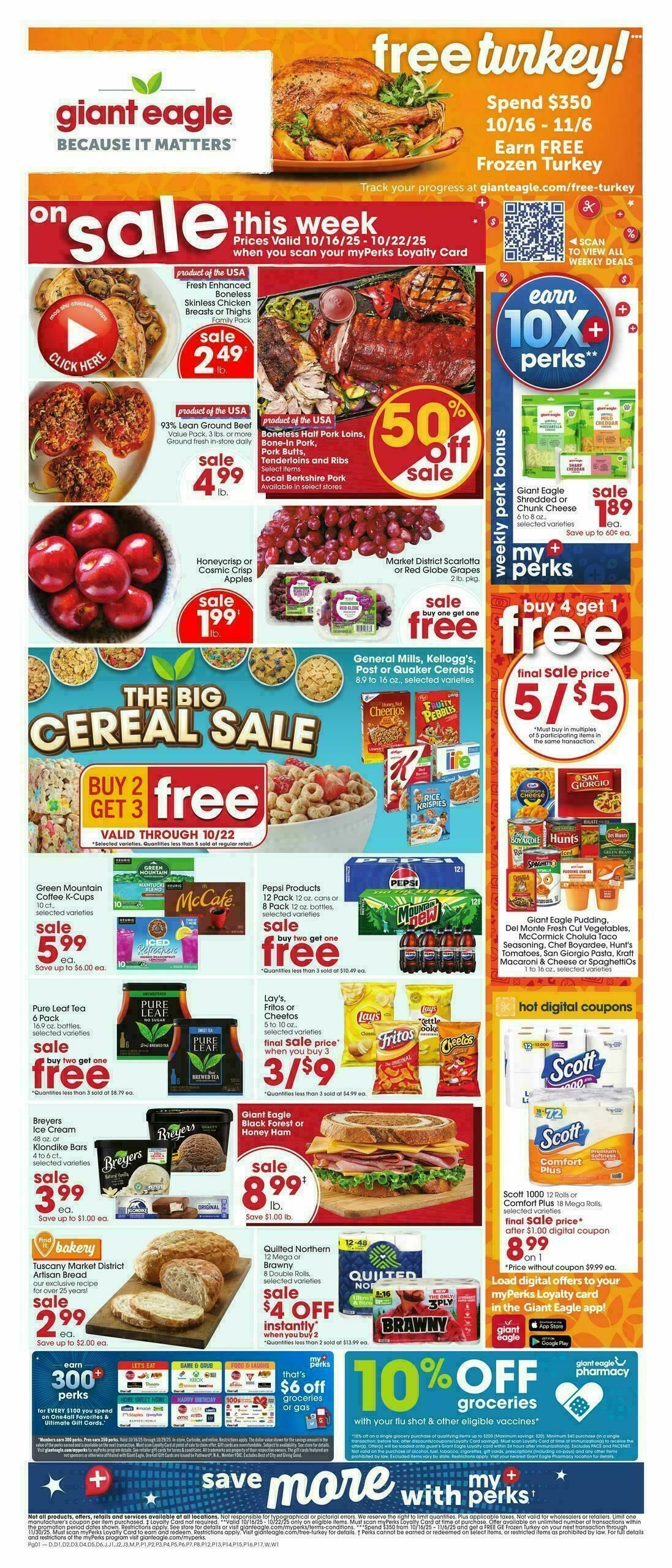 Giant Eagle Weekly Ad from October 16