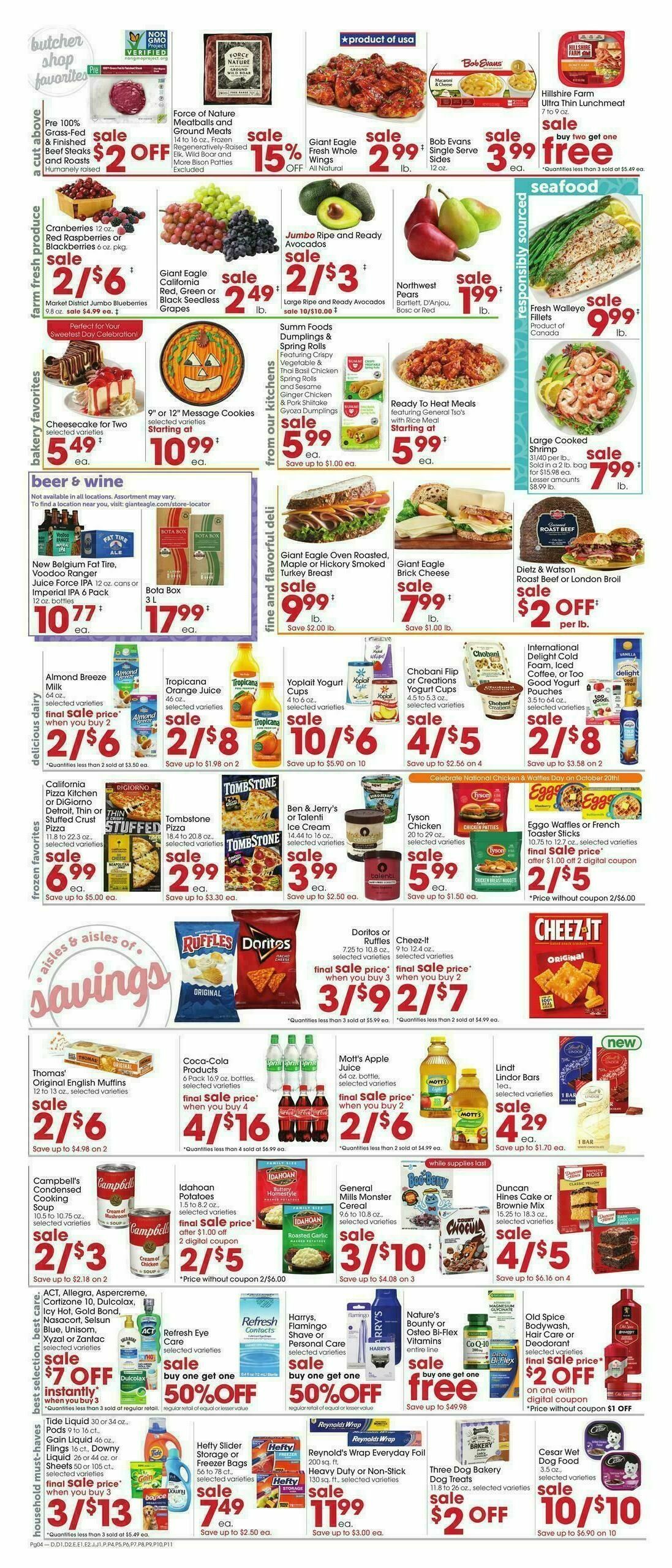 Giant Eagle Weekly Ad from October 16