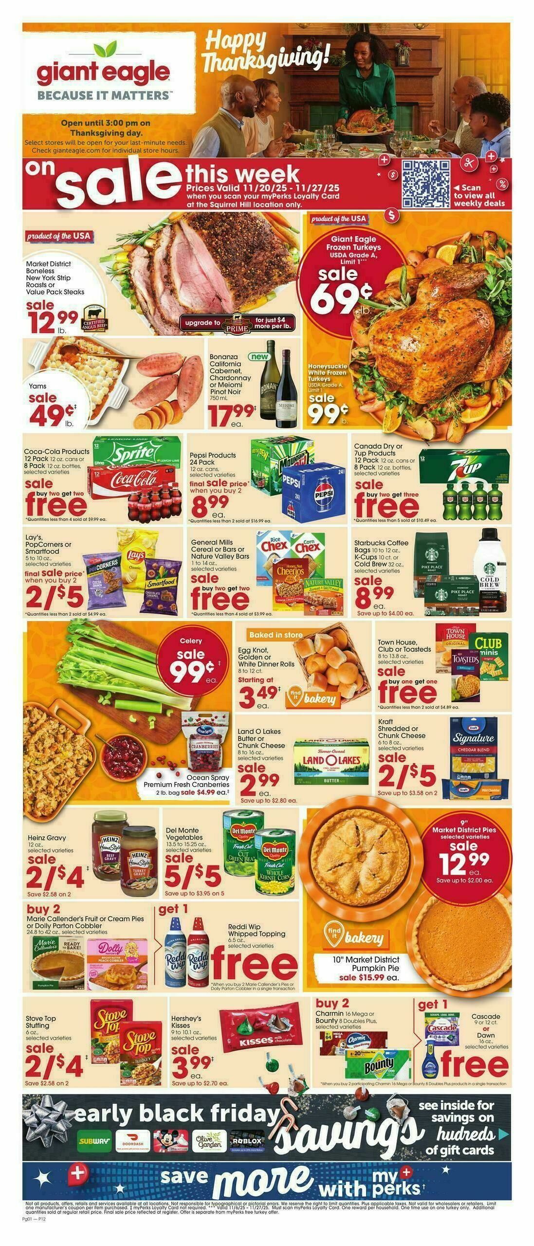 Giant Eagle Weekly Ad from November 20