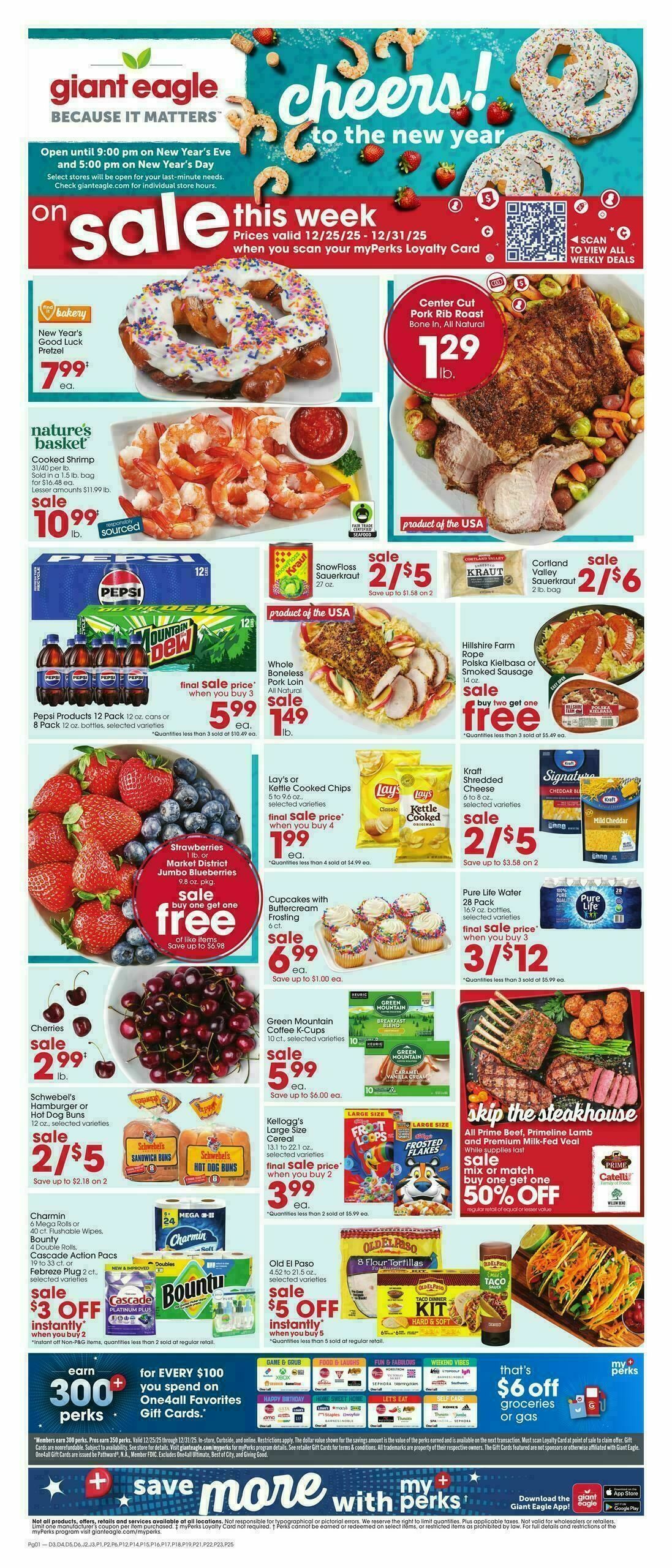 Giant Eagle Weekly Ad from December 25