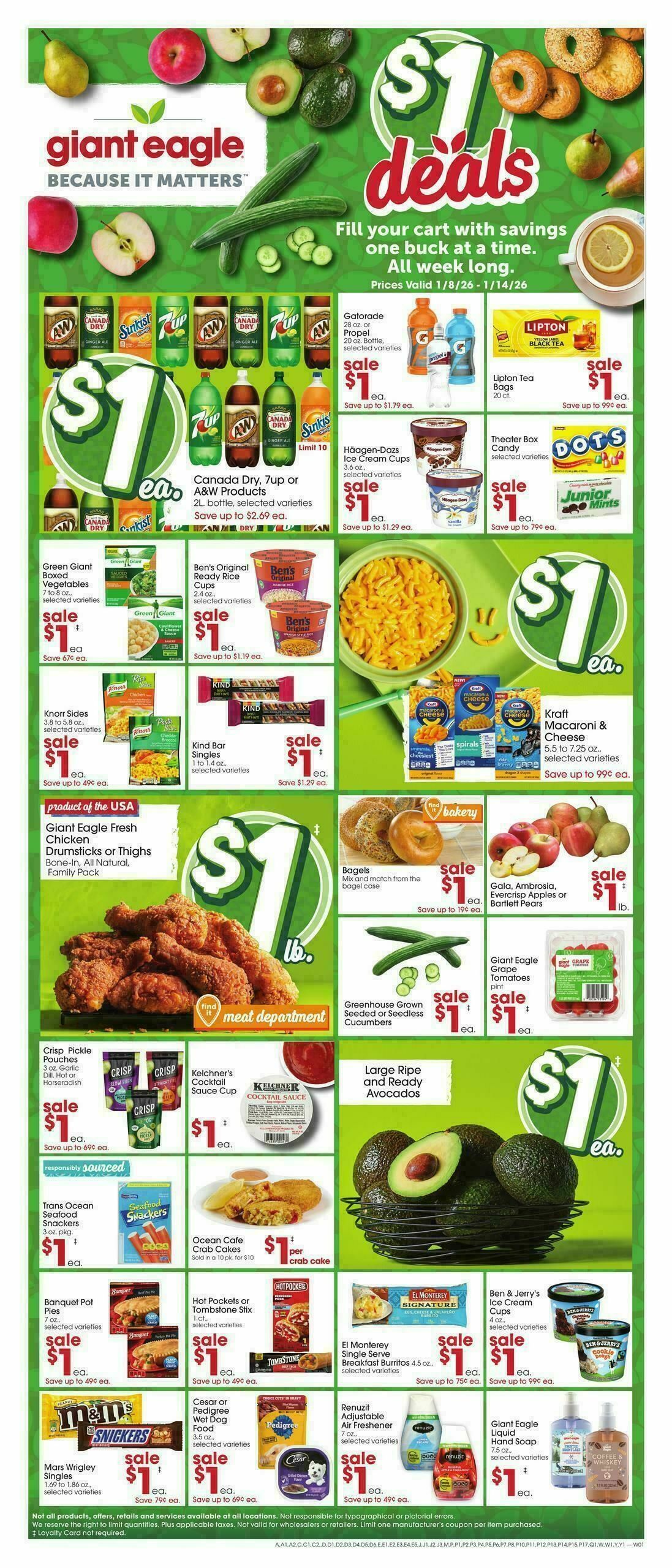 Giant Eagle Weekly Ad from January 8