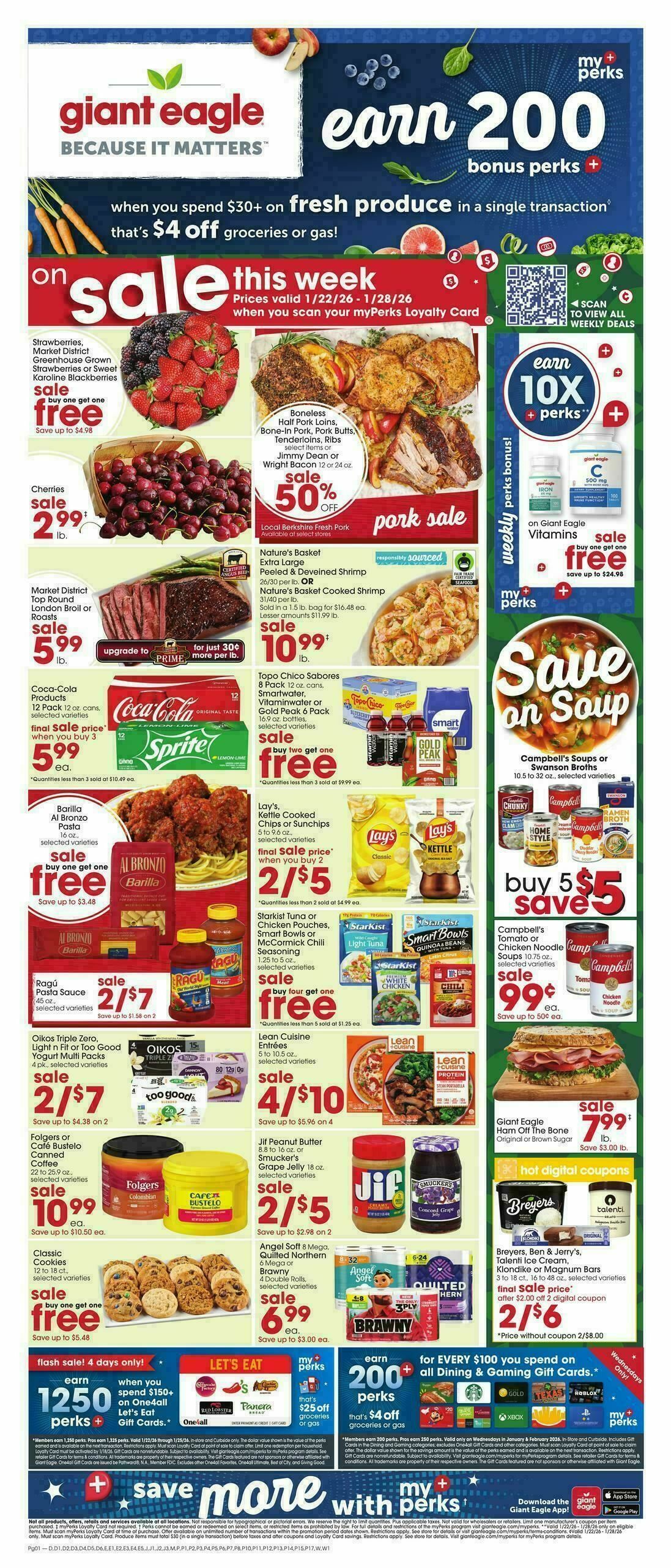 Giant Eagle Weekly Ad from January 22