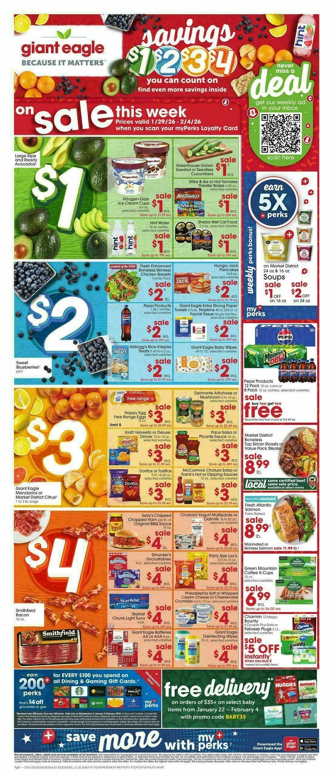 Giant Eagle Weekly Ad from January 29