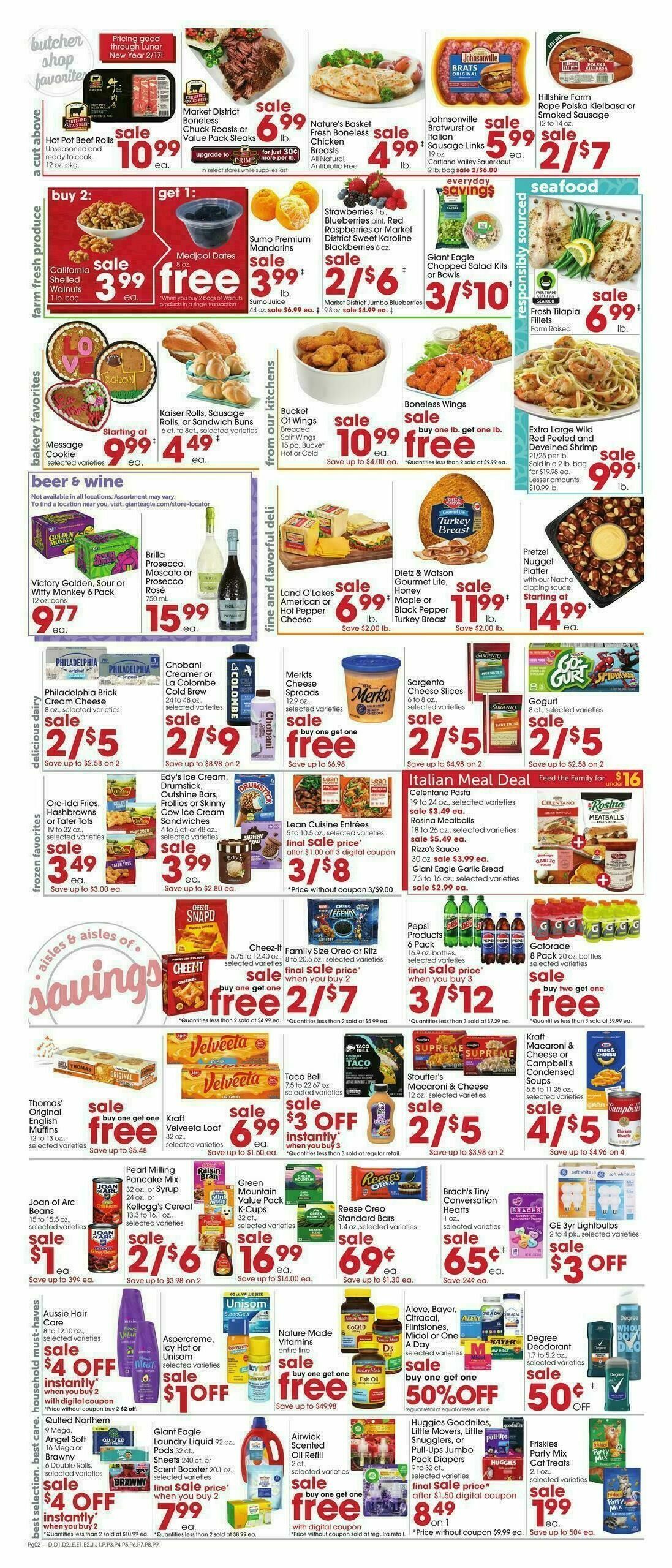 Giant Eagle Weekly Ad from February 5