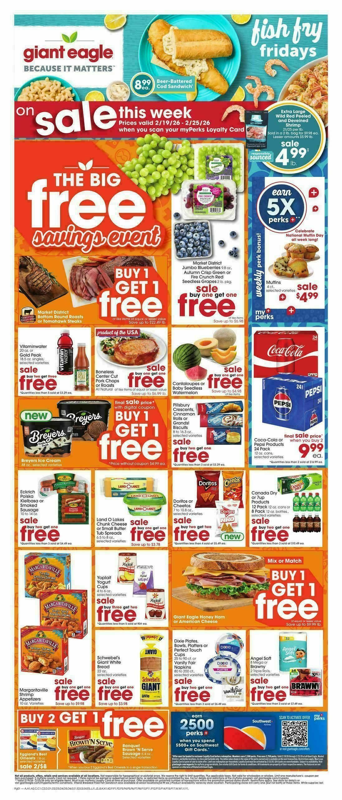 Giant Eagle Weekly Ad from February 19