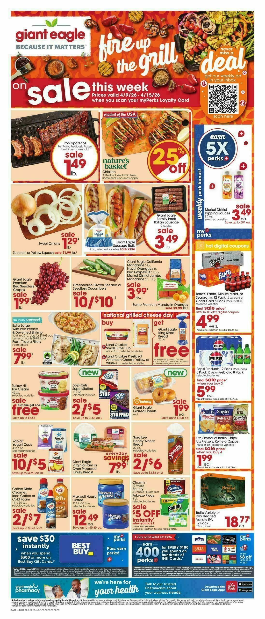 Giant Eagle Weekly Ad from April 9