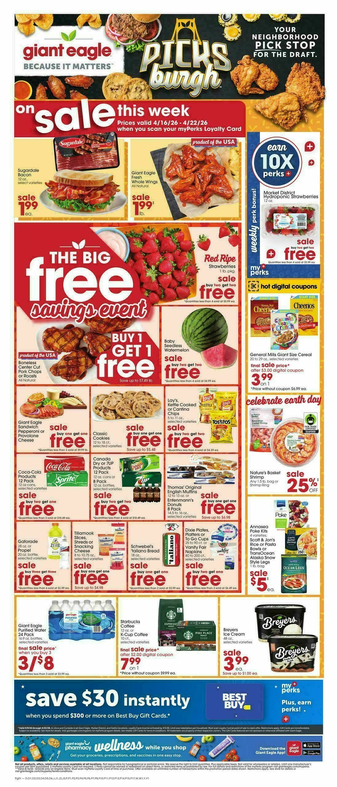 Giant Eagle Weekly Ad from April 16