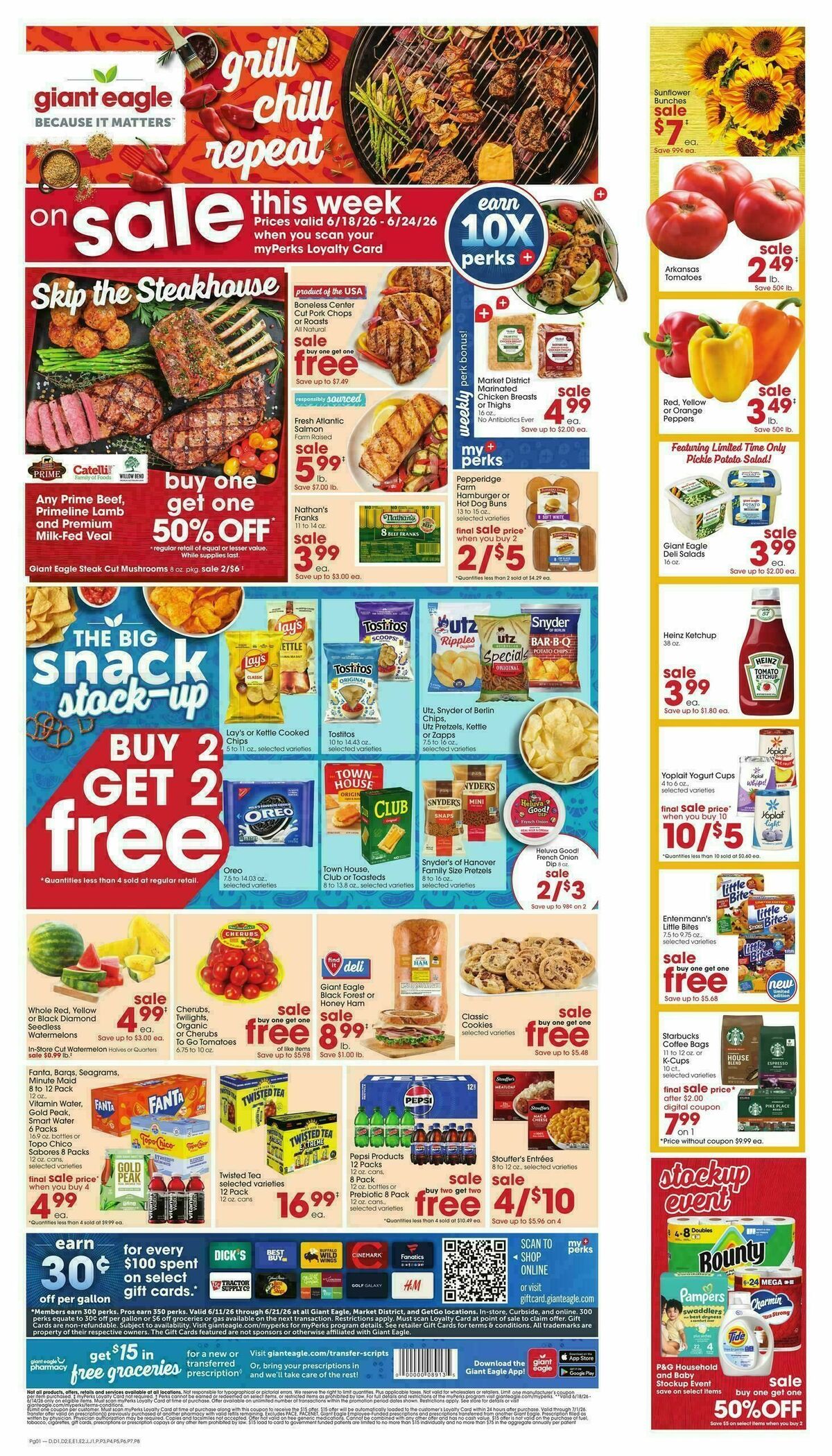 Giant Eagle Weekly Ad from June 18