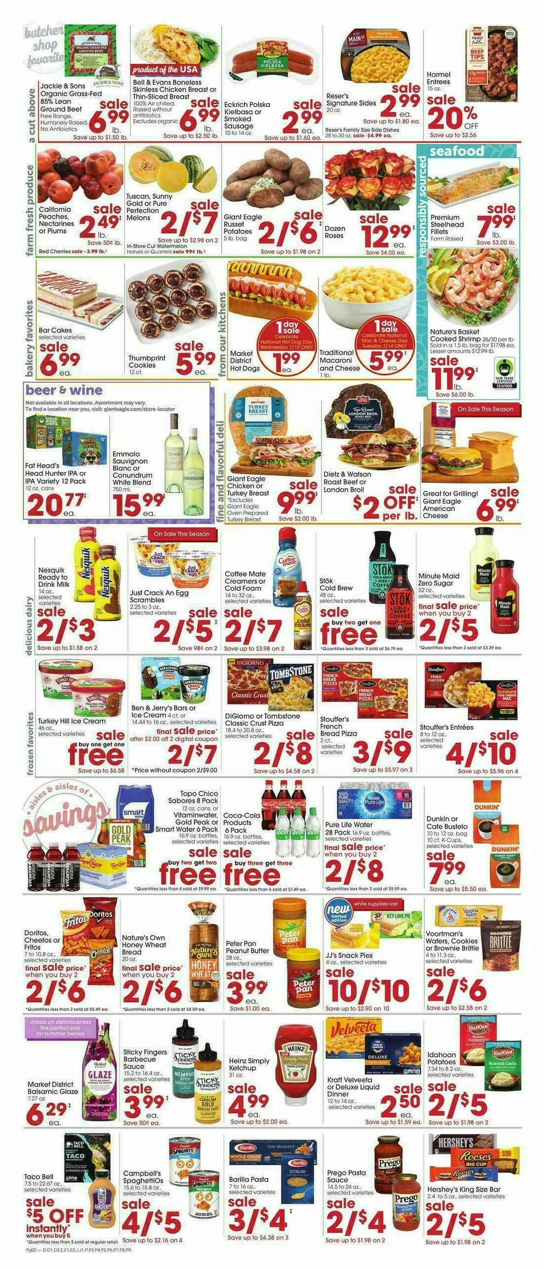 Giant Eagle Weekly Ad from July 9
