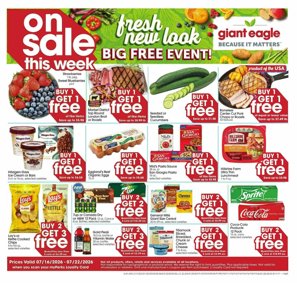 Giant Eagle Weekly Ad from July 16
