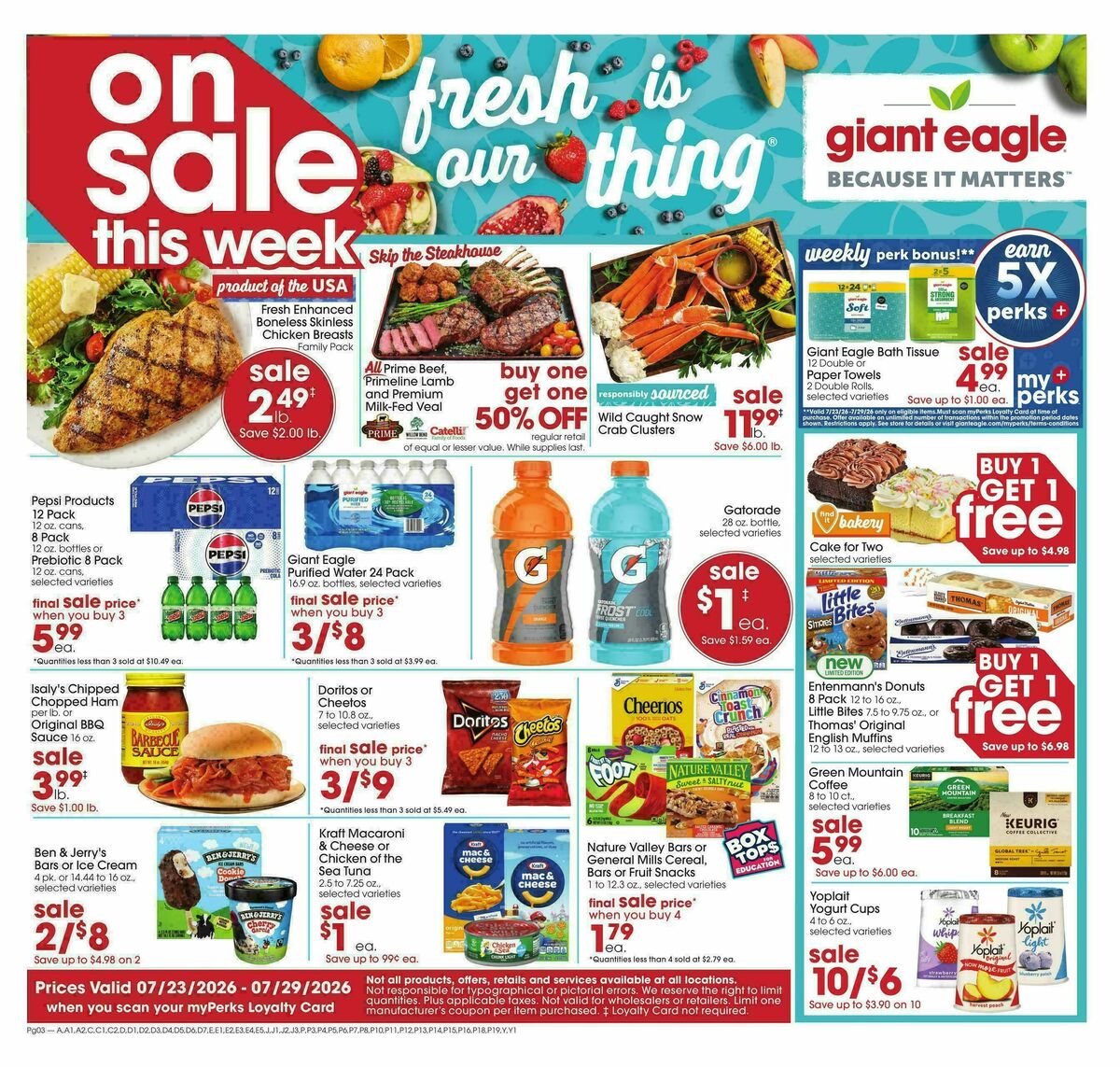 Giant Eagle Weekly Ad from July 23
