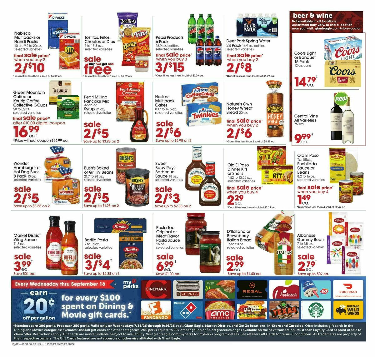 Giant Eagle Weekly Ad from July 30