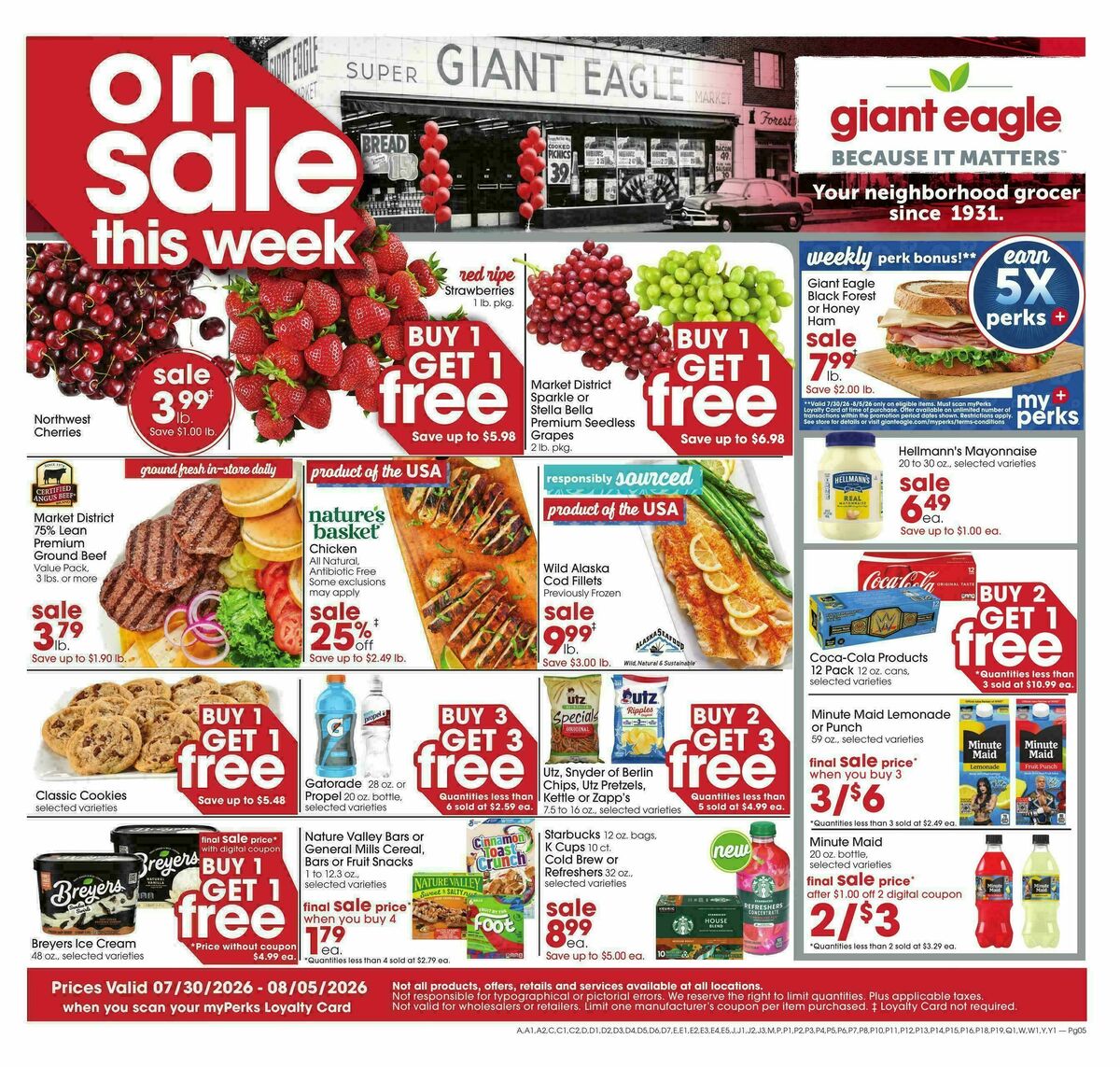 Giant Eagle Weekly Ad from July 30