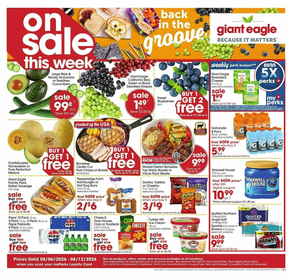 Giant Eagle Weekly Ad from August 6