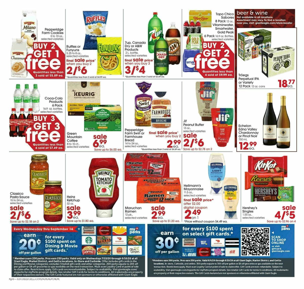 Giant Eagle Weekly Ad from August 6