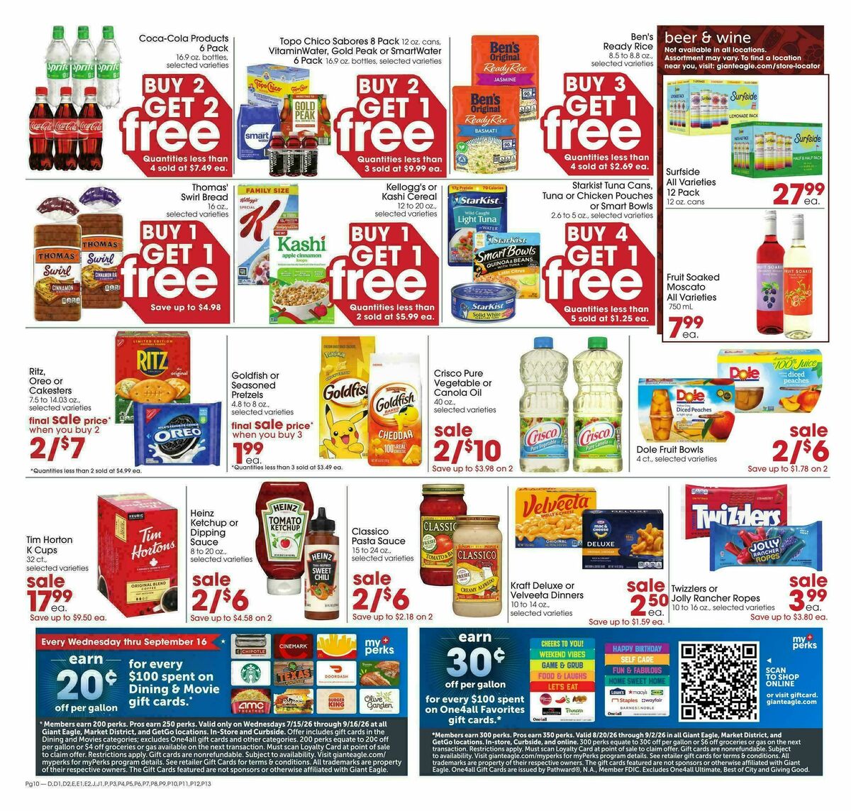 Giant Eagle Weekly Ad from August 20