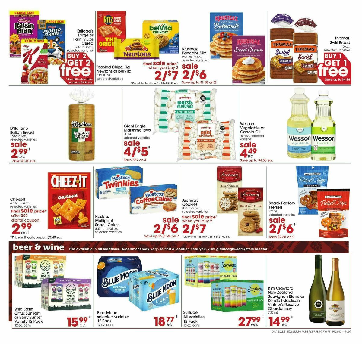 Giant Eagle Weekly Ad from September 3