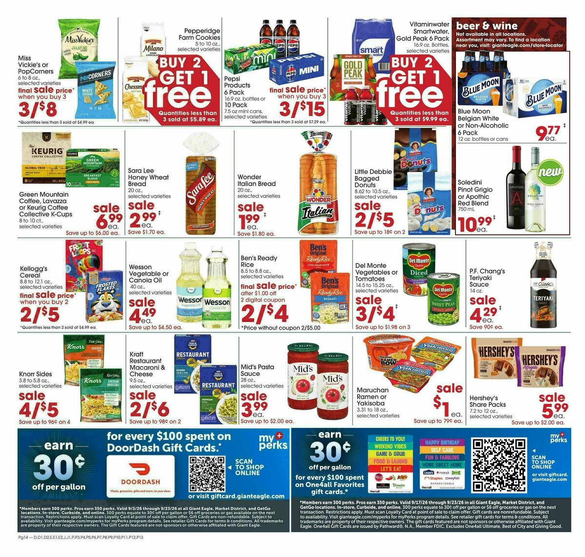 Giant Eagle Weekly Ad from September 17