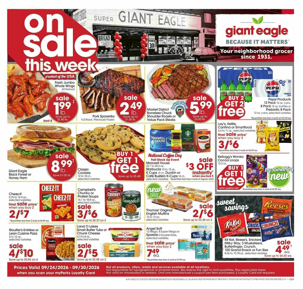 Giant Eagle Weekly Ad from September 24