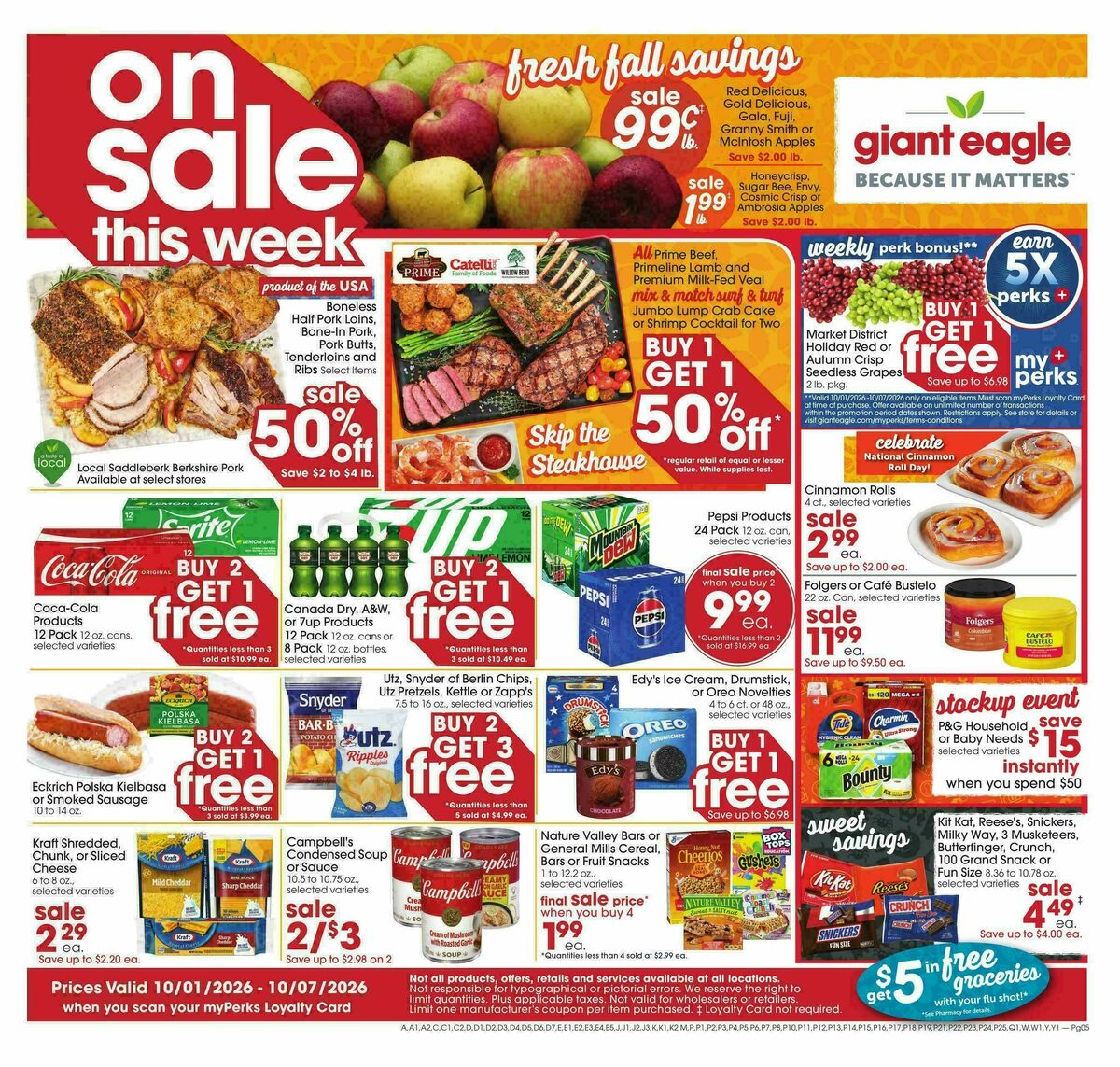Giant Eagle Weekly Ad from October 1