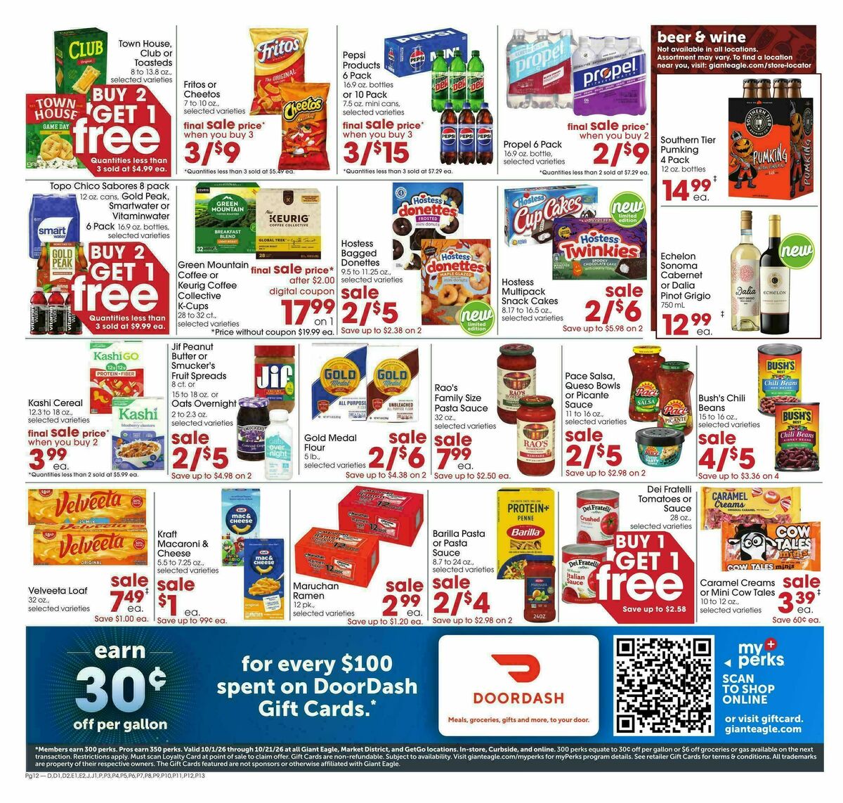 Giant Eagle Weekly Ad from October 1