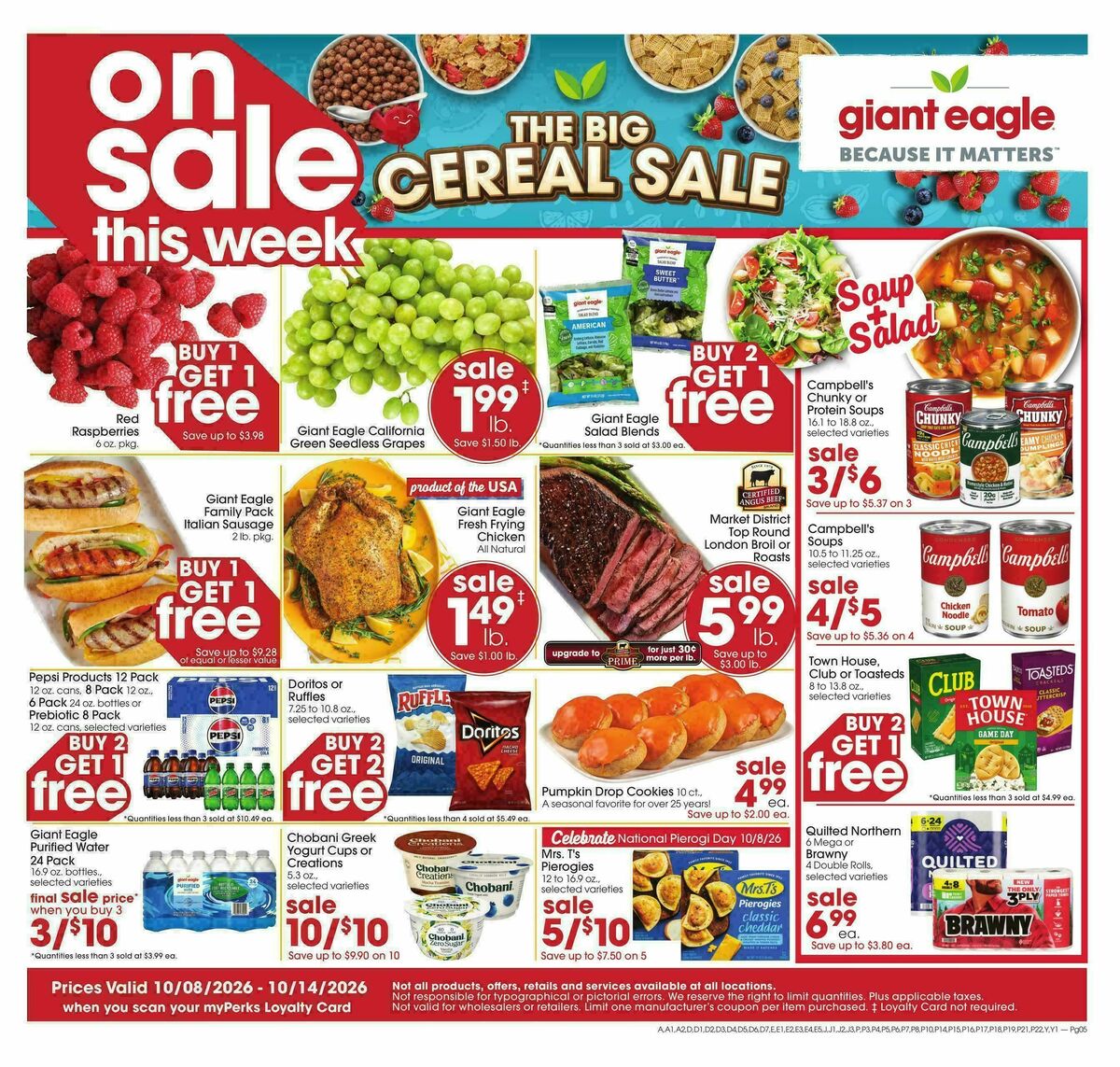 Giant Eagle Weekly Ad from October 8