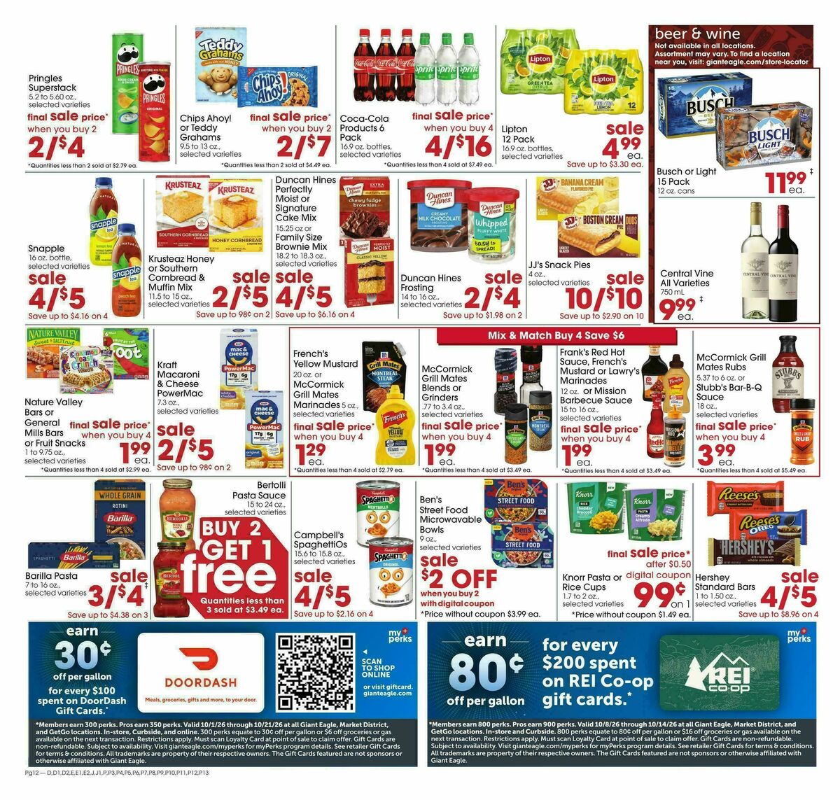 Giant Eagle Weekly Ad from October 8