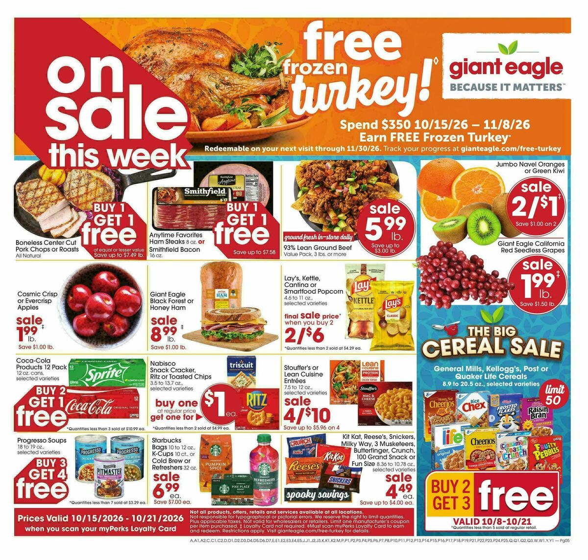 Giant Eagle Weekly Ad from October 15
