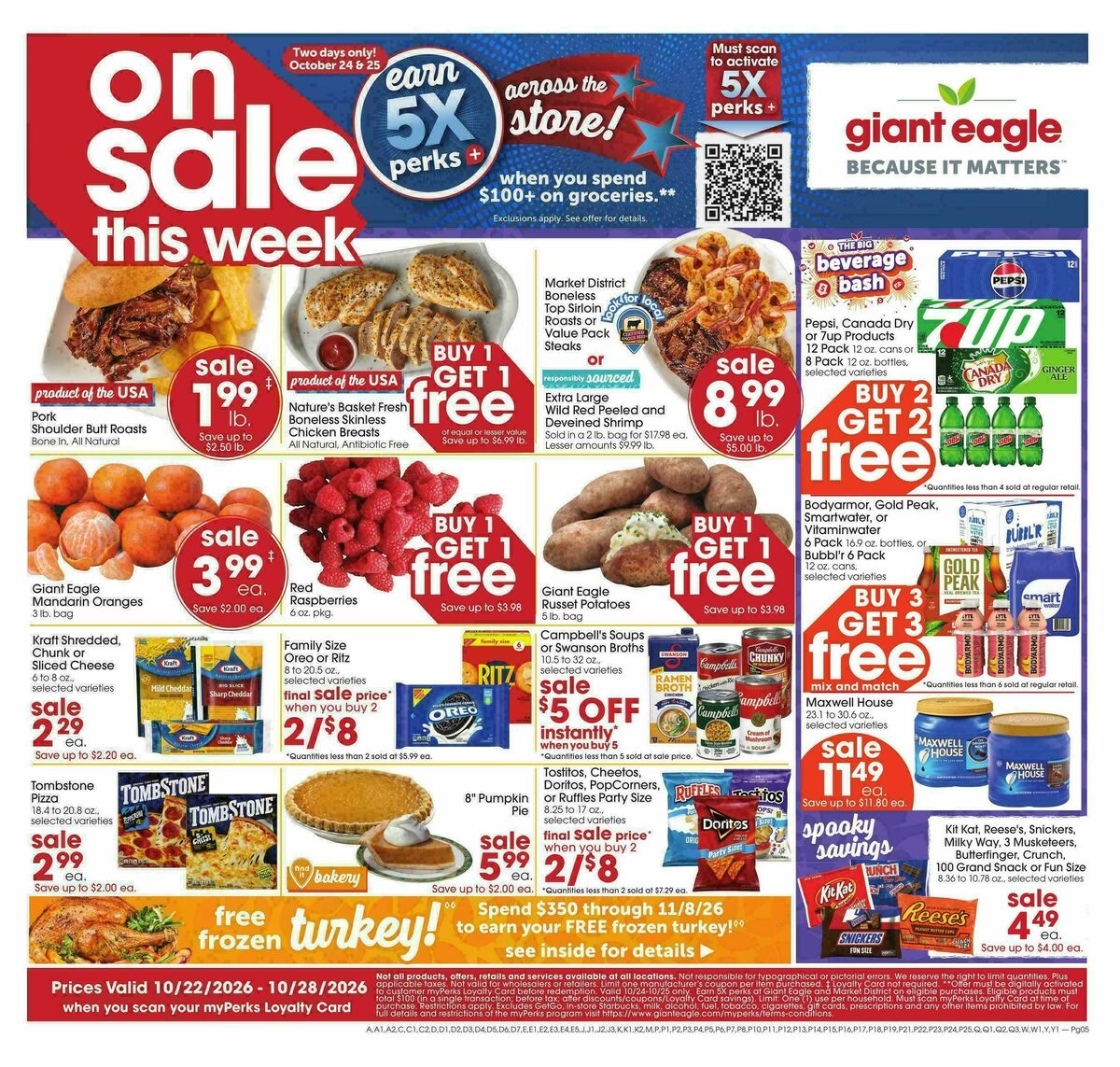 Giant Eagle Weekly Ad from October 22
