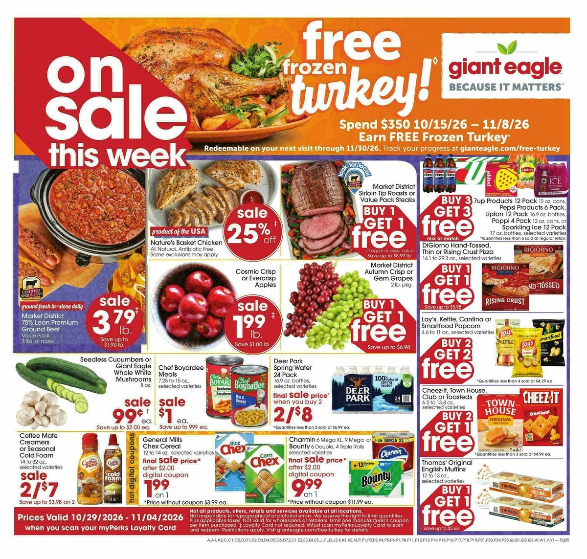 Giant Eagle Weekly Ad from October 29