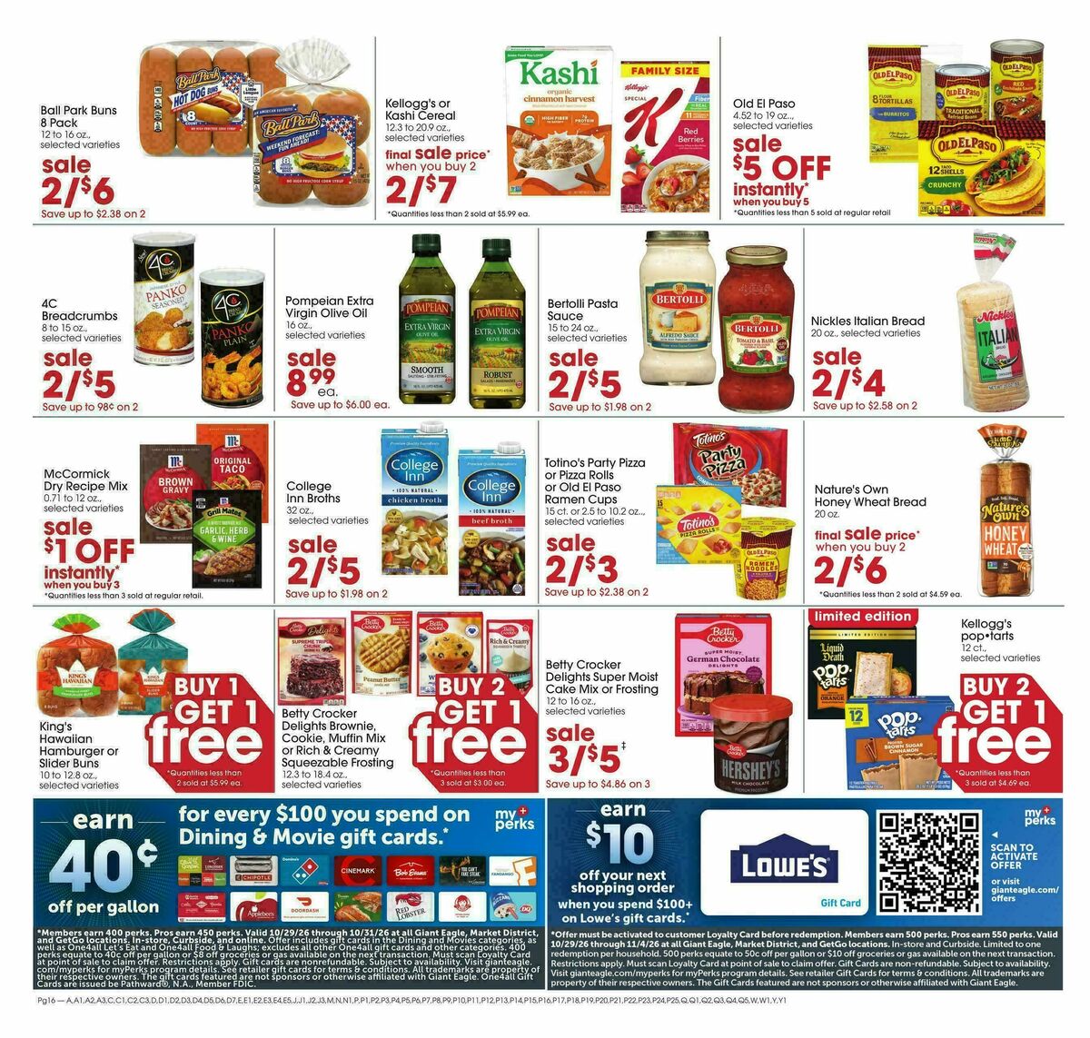 Giant Eagle Weekly Ad from October 29