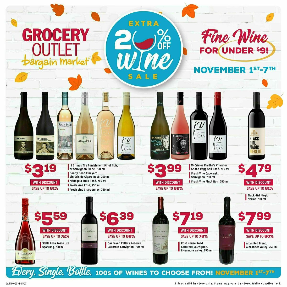 Grocery Outlet Weekly Ad from November 1