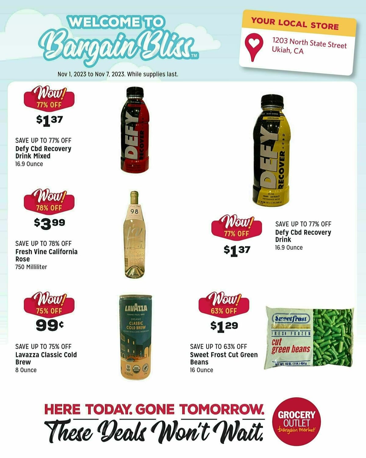 Grocery Outlet Weekly Ad from November 1