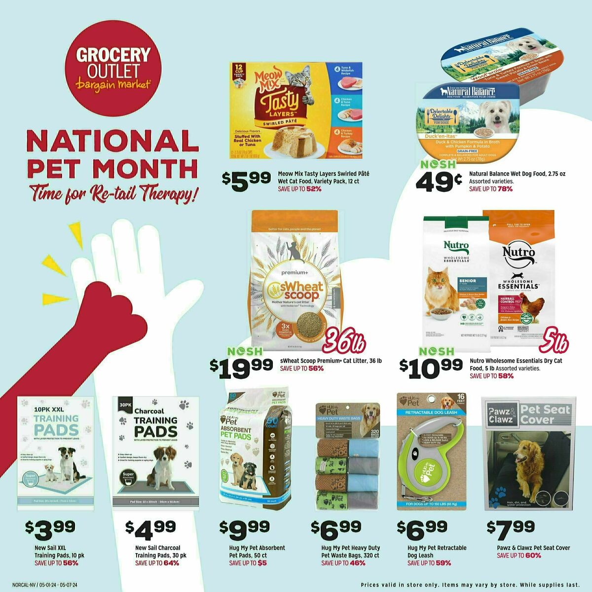Grocery Outlet National Pet Month Weekly Ad from May 1