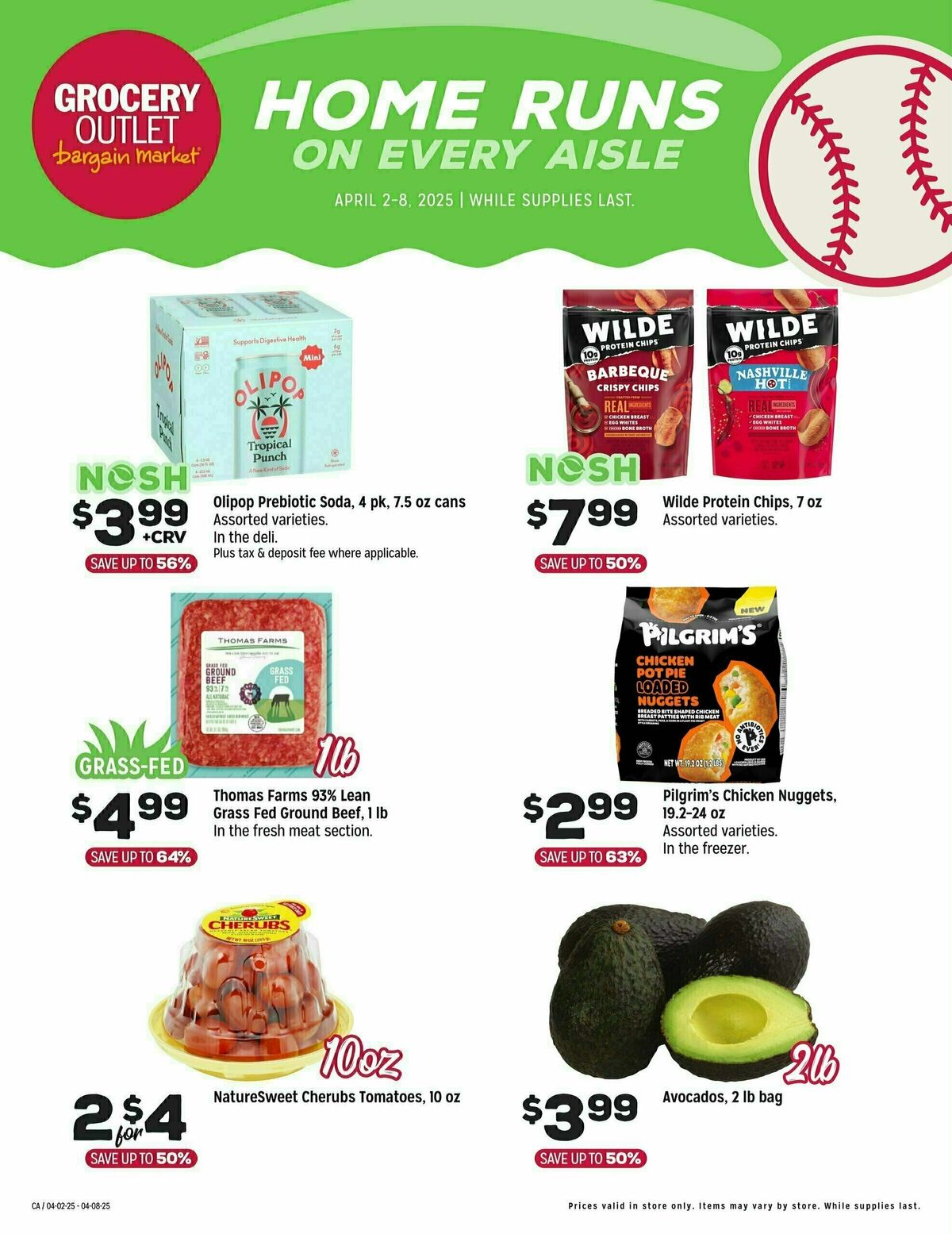 Grocery Outlet Homeruns - CA Weekly Ad from April 2