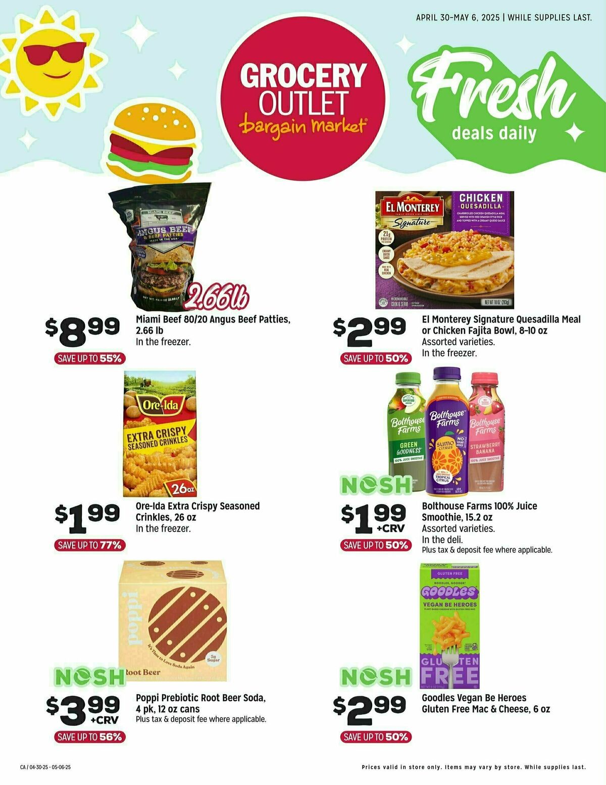 Grocery Outlet Fresh Deals Daily Weekly Ad from April 30