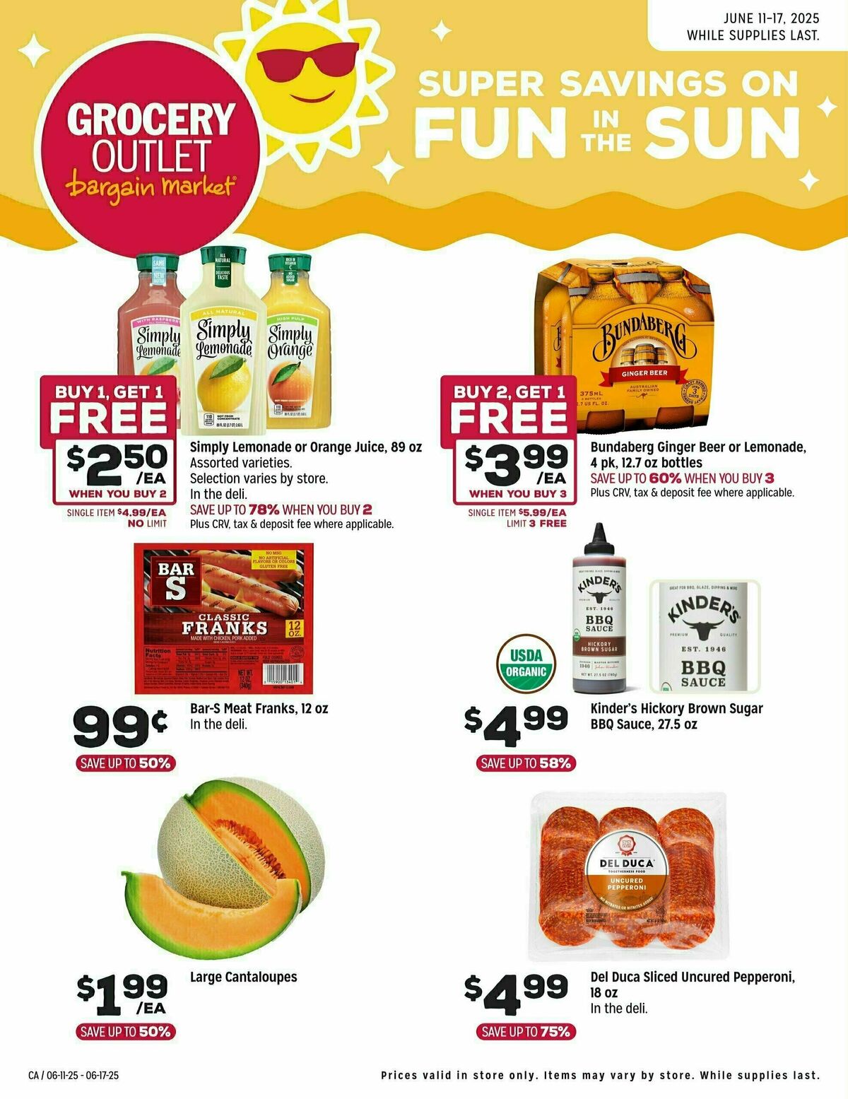 Grocery Outlet Fun in the Sun Weekly Ad from June 11