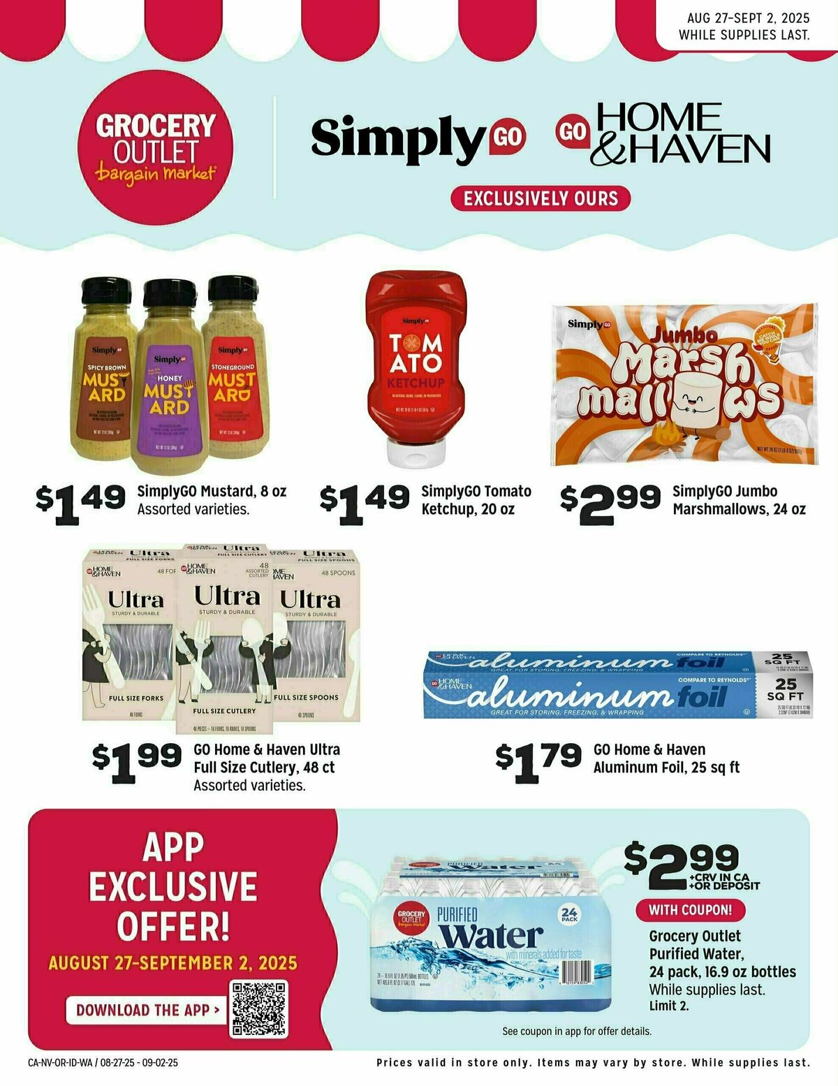 Grocery Outlet Exclusively Ours Weekly Ad from August 27