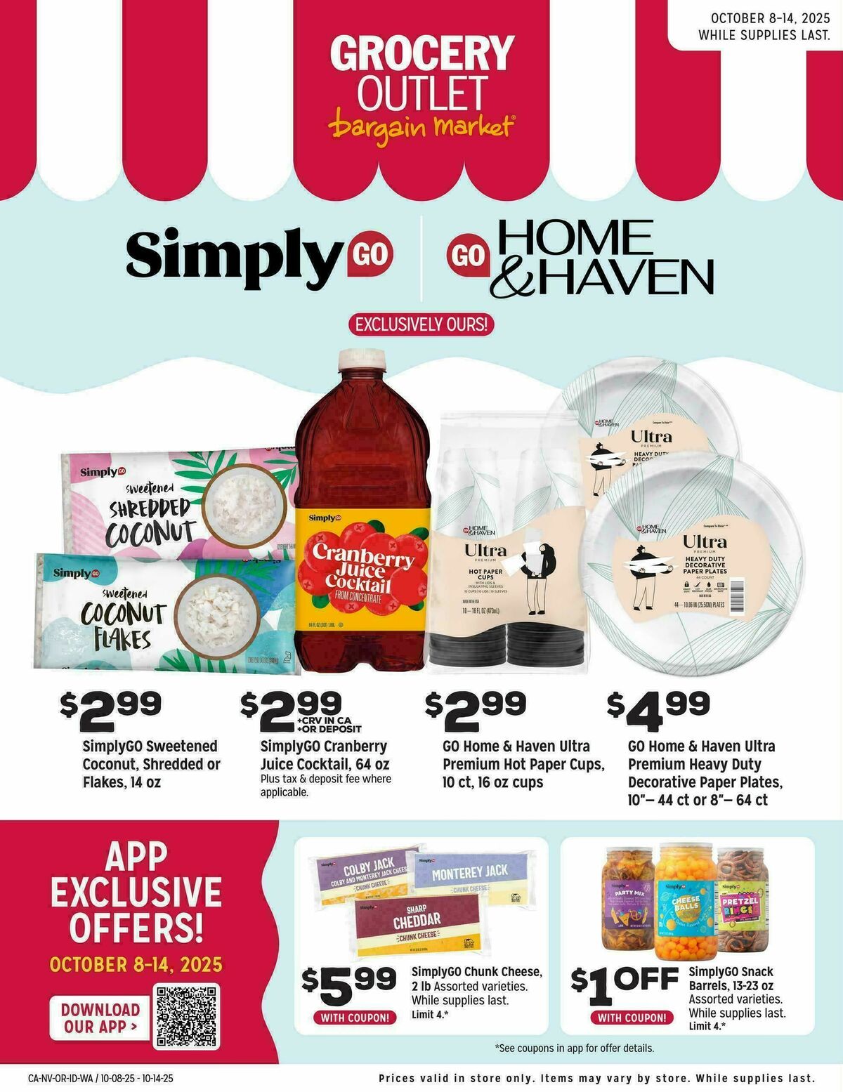 Grocery Outlet Exclusively Ours Weekly Ad from October 8