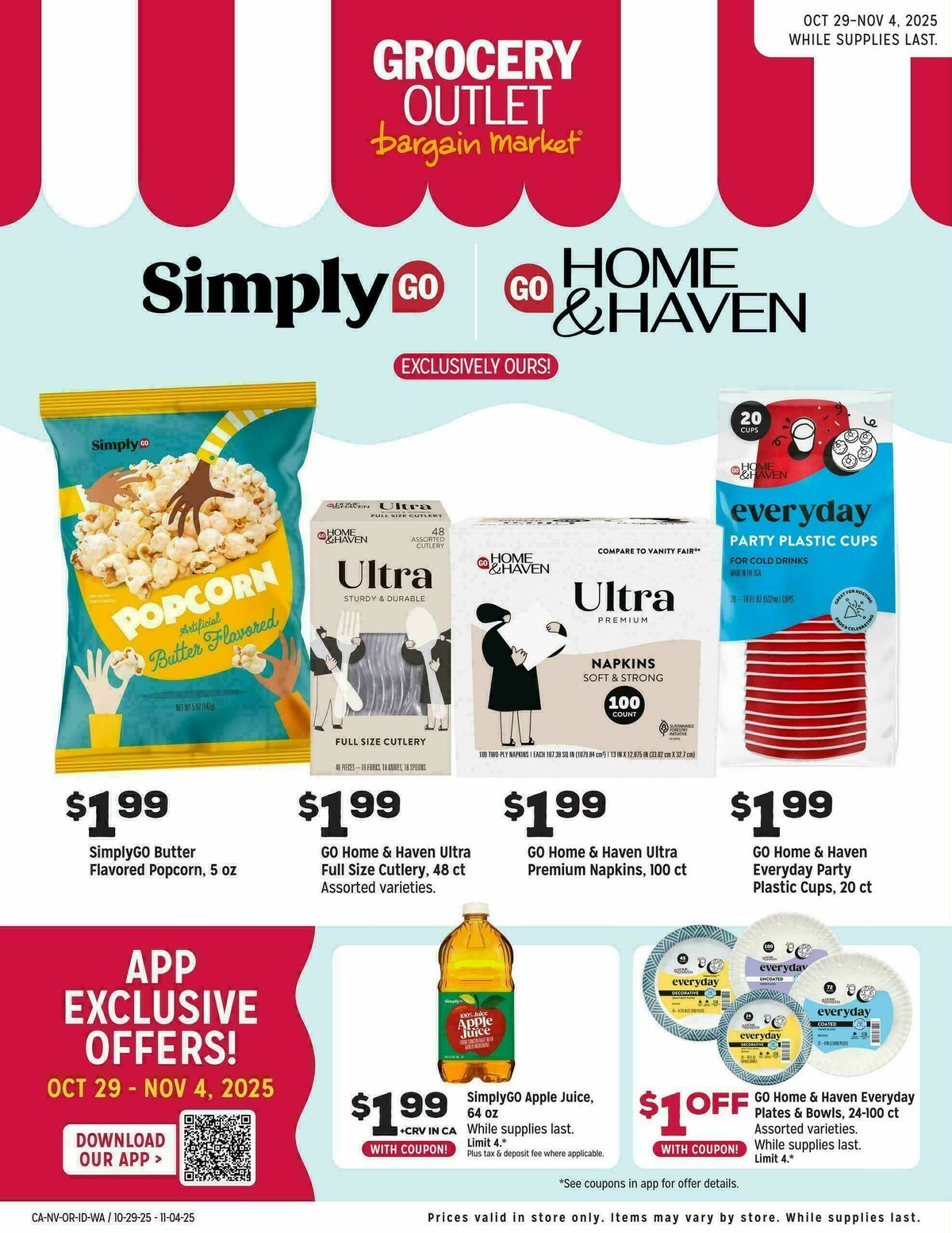 Grocery Outlet Exclusively Ours Weekly Ad from October 29