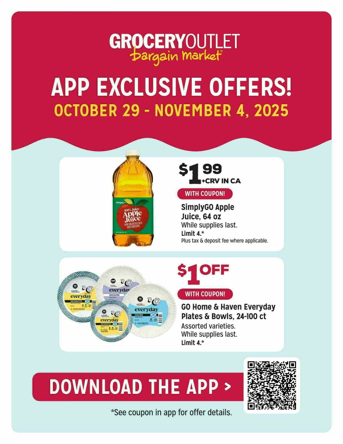 Grocery Outlet Weekly Ad from October 29