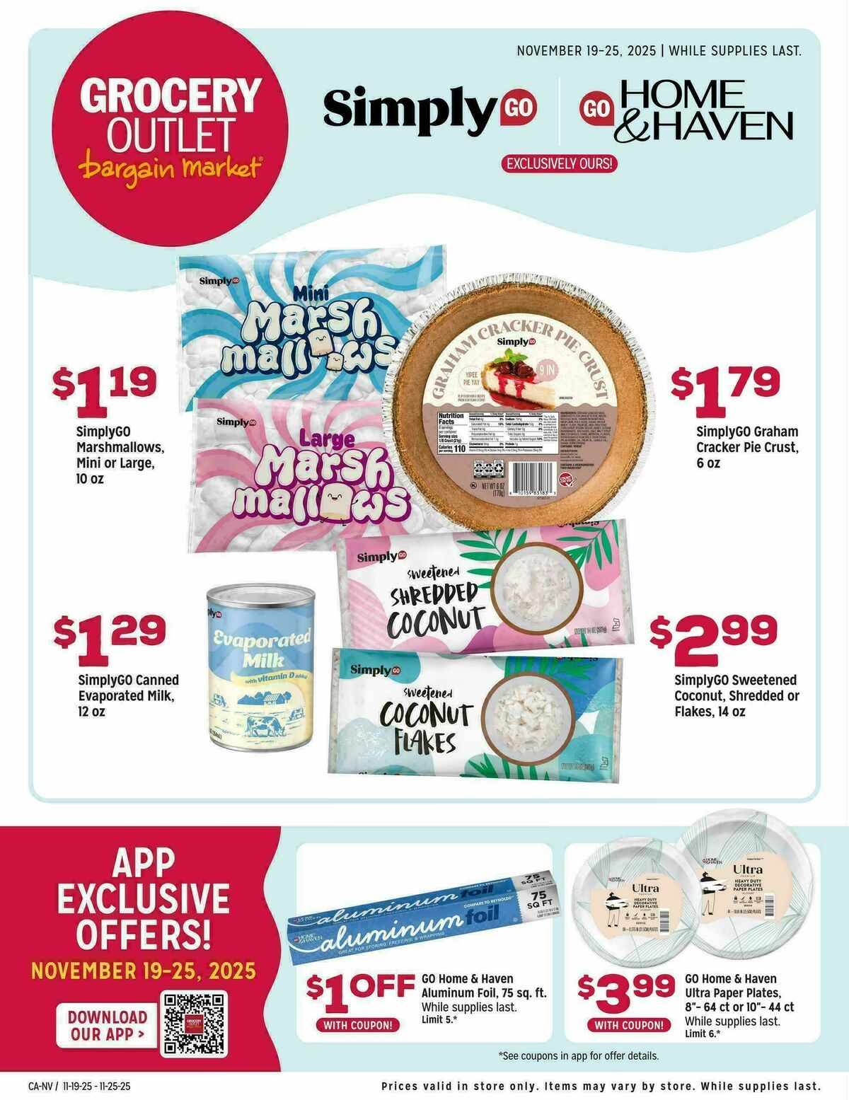 Grocery Outlet Exclusively Ours Weekly Ad from November 19