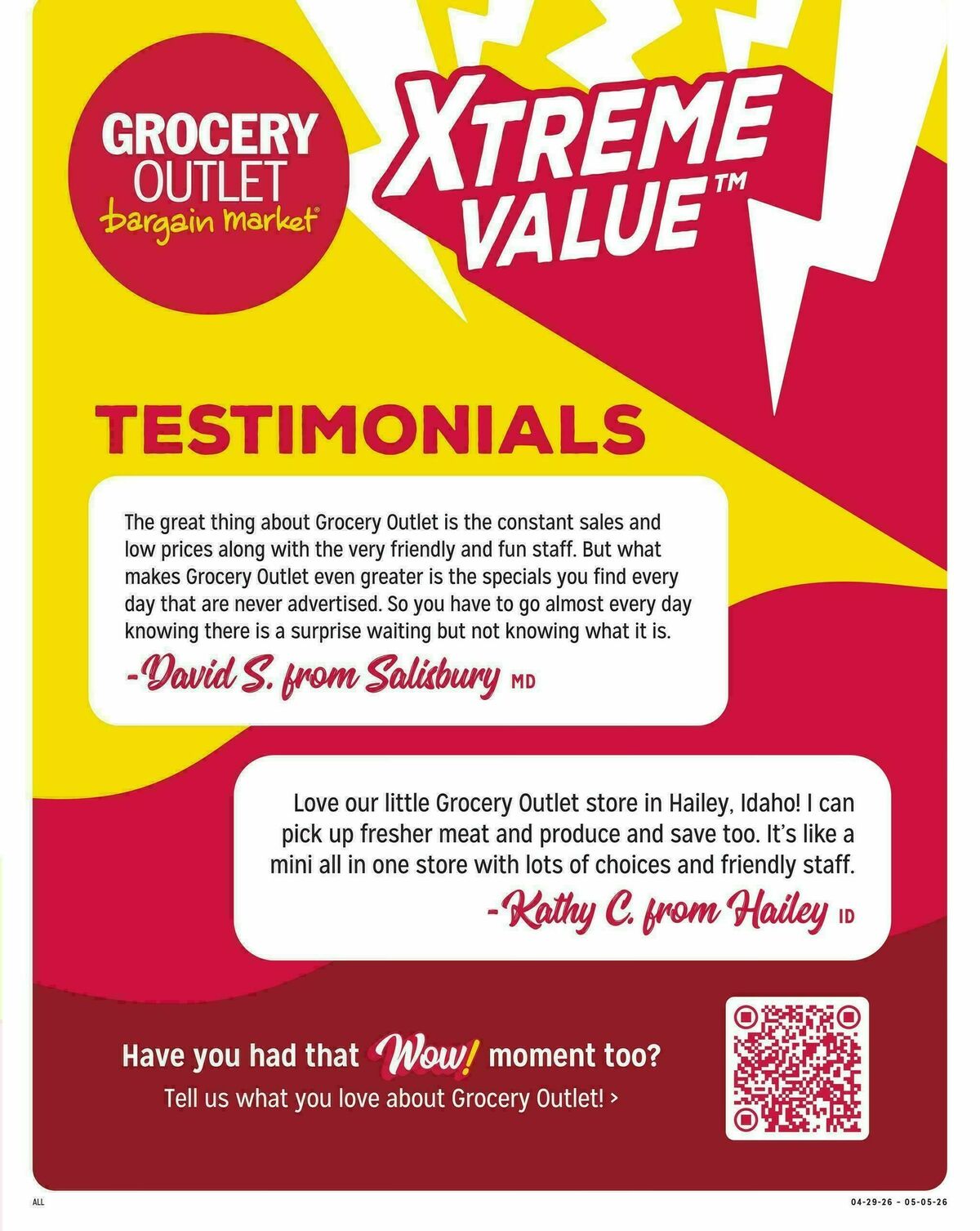 Grocery Outlet Weekly Ad from April 29