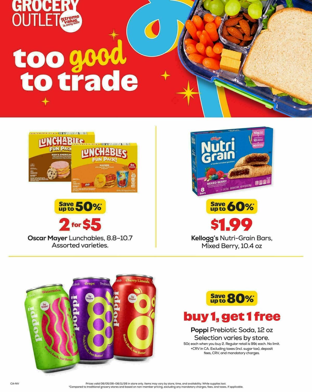 Grocery Outlet Weekly Ad from August 5
