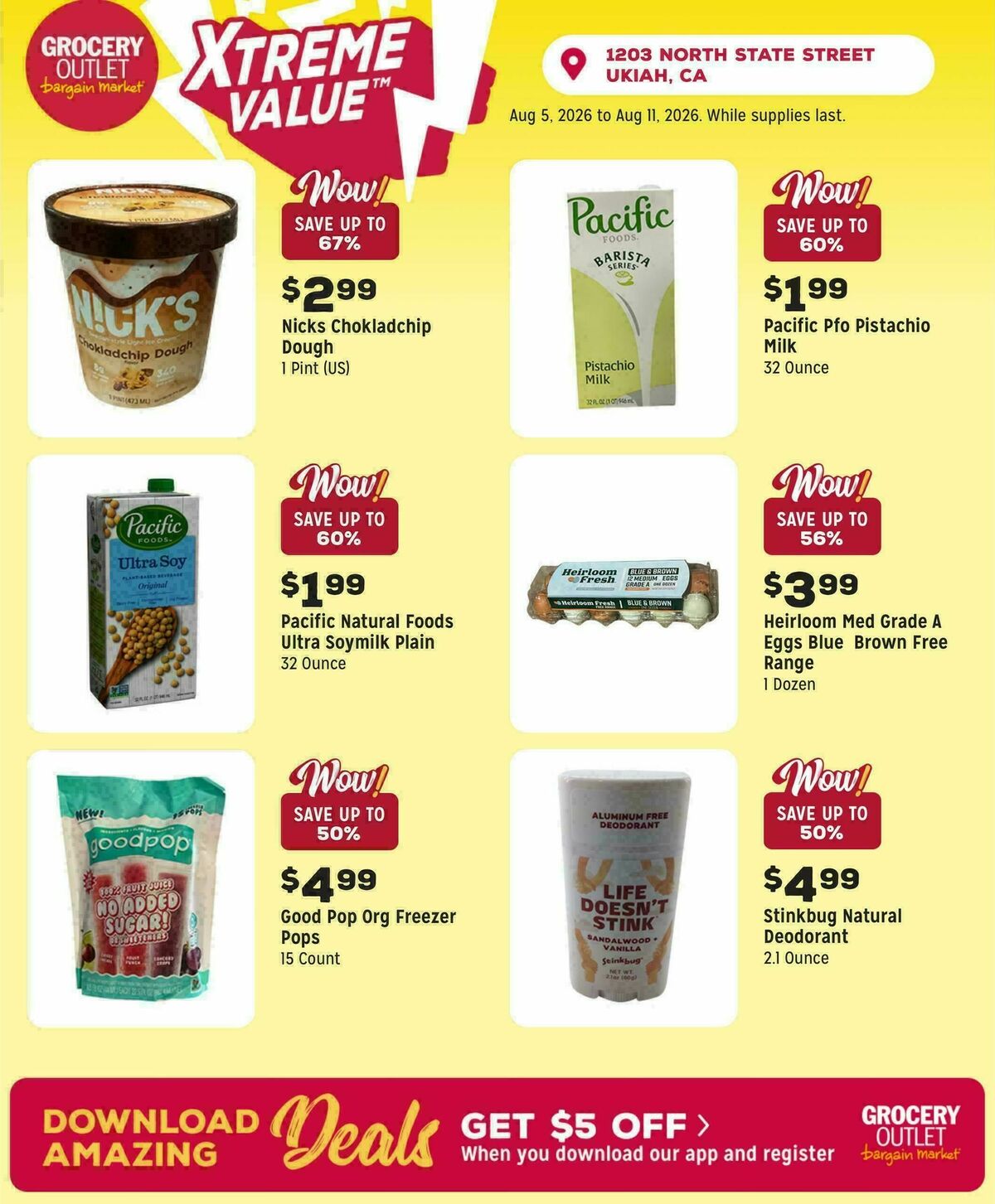Grocery Outlet Weekly Ad from August 5